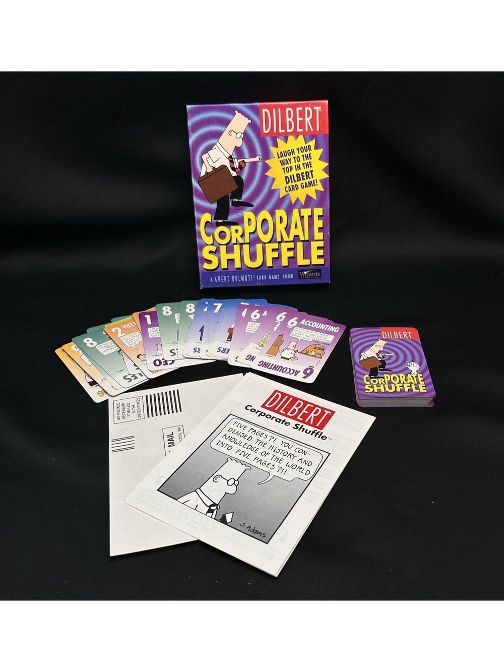 Dilbert Corporate Shuffle Card Game by Wizards Of The Coast Complete